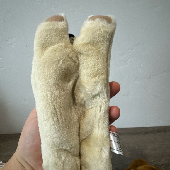 Eddie Bauer Teddy Bears Stuffed Animal Plush Laying Down  8” Beige Brown 1998 - Picture 4 of 9